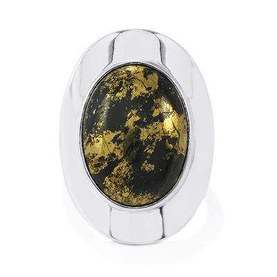 Apache Gold Pyrite Ring in Sterling Silver 17cts