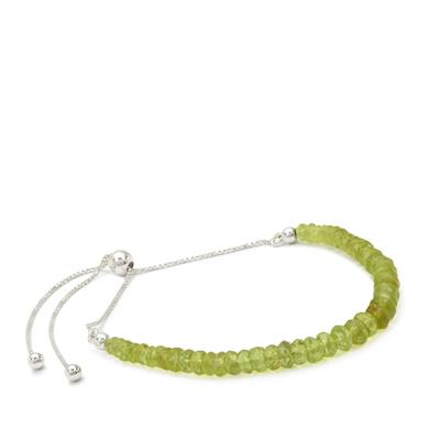 Red Dragon Peridot Slider Bracelet in Sterling Silver 11cts