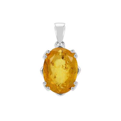 Caribbean Amber Pendant in Sterling Silver 3.85cts