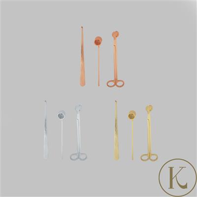 Kimbie Home 3pc Candle Care Kit - Available in Silver, Gold & Rose Gold 