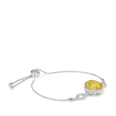 Dominican Amber Slider Bracelet in Sterling Silver 3.85cts