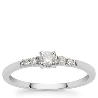 Canadian Diamonds Ring in 9K White Gold 0.26ct