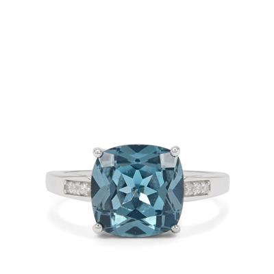 Versailles Topaz Ring with White Zircon in Sterling Silver 5.35cts