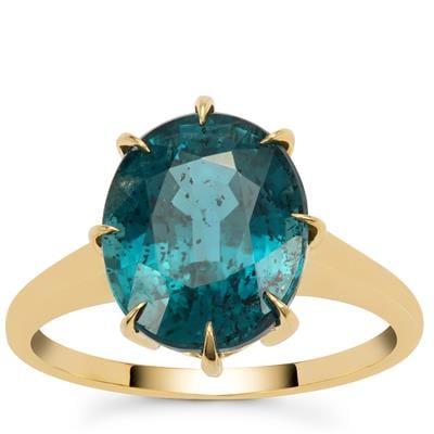 AAA Teal Kyanite Ring in 9K Gold 6.10cts
