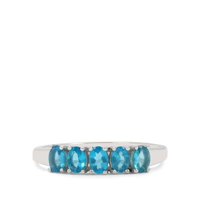 Neon Apatite Ring in Sterling Silver 1ct