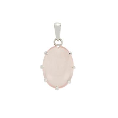 Rose Quartz Pendant in Sterling Silver 12.55cts