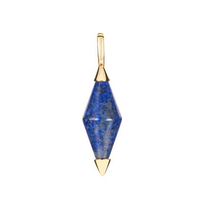 Lapis Lazuli Pendant in Gold Tone Sterling Silver 10cts