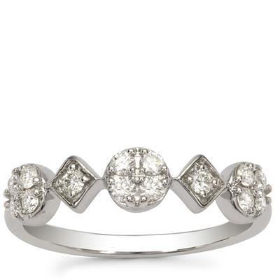 Diamonds Ring in Platinum 950 0.34cts
