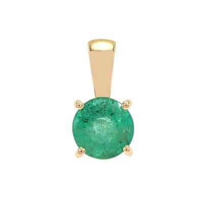 Zambian Emerald Pendant in 9K Gold 0.80ct