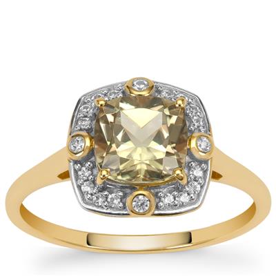 Csarite® Ring with White Zircon in 9K Gold 1.85cts