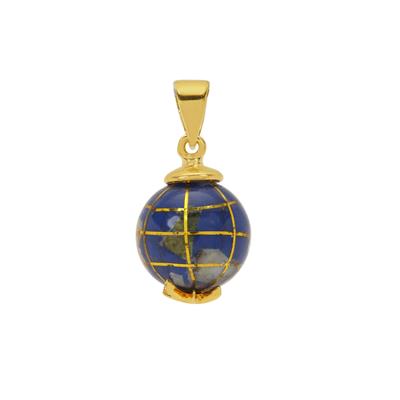 Lapis Lazuli Pendant in Gold Plated Sterling Silver 3.80cts