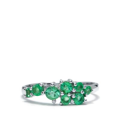 Ethiopian Emerald Ring in Sterling Silver 0.74cts