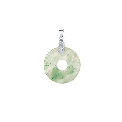 Type A  Dulong Jadeite Pendant in Sterling Silver 25cts
