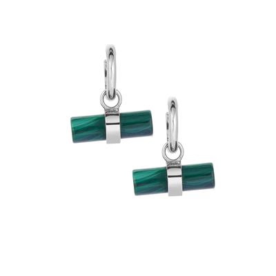 Malachite Earrings in Sterling Silver 19.70cts