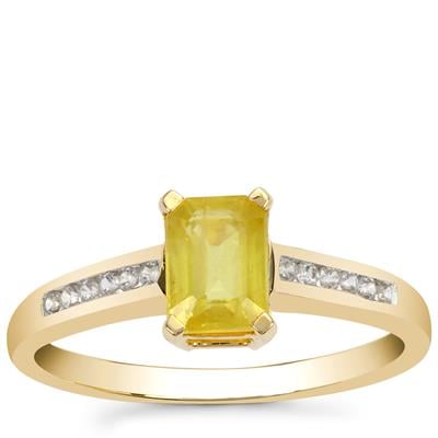 1.25ct Yellow Round Diamond Vintage Style Engagement Ring 14k Wht Gld