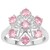 Mozambique Pink Spinel Ring with White Zircon in Sterling Silver 1.42cts