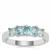 Madagascan Blue Apatite Ring in Sterling Silver 1.13cts