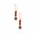 Tanzanian Ruby Earrings with White Zircon in 9K Gold 1.50cts