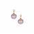 Edison Cultured Pearl (10mm) with White Topaz in Gold Tone Sterling Silver 