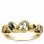 Aquaiba™ Beryl Ring with Nigerian Blue Sapphire in 9K Gold 1ct