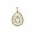 Aquamarine, Morganite Pendant with White Zircon in Gold Tone Sterling Silver 8.88cts