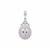 Minas Gerais Kunzite Pendant with White Zircon in Sterling Silver 3.10cts