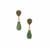Nephrite Jade Earrings in Gold Plated Sterling Silver 19.85cts