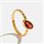 Rajasthan Garnet Ring in Gold Plated Sterling Silver 1cts