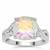 Mercury Mystic Topaz Ring with White Zircon in Sterling Silver 5.20cts