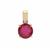 Bemainty Ruby Pendant with Diamond in 9K Gold 1.35cts