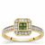 Green, White Diamond Ring in 9K Gold 0.40ct