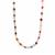 Multi-Colour Tourmaline Necklace with Freshwater Cultured Pearl in Sterling Silver (7x6mm)