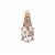 Alto Ligonha Morganite Pendant with Pink Diamond in 9K Rose Gold 1.10cts