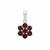 Rajasthan Garnet Pendant in Sterling Silver 1.90cts