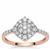 Canadian Diamonds Ring in 9K Rose Gold 0.51ct