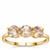 Peach Morganite Ring in 9K Gold 1.30cts