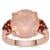 Rose Quartz Ring with Rajasthan Garnet in Rose Gold Plated Sterling Silver 6.90cts