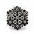 Black Spinel Ring in Sterling Silver 11.70cts
