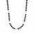 Kaori Freshwater Cultured Pearl and Black Agate Necklace in Sterling Silver 