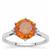 Aliva Sphalerite Ring with White Diamond in Platinum 950 3.53cts
