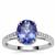 AAA Tanzanite Ring with Diamonds in Platinum 950 2.55cts