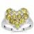 Ambilobe Sphene Ring with White Zircon in Sterling Silver 2.15cts