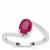 Kenyan Ruby Ring in Sterling Silver 1.03cts
