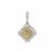 Natural Yellow Diamonds Pendant with White Diamonds in 9K Gold 0.50ct