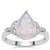 Boquira Lavender Quartz Ring With White Zircon in Sterling Silver 2.70cts