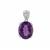 Tanzanian Amethyst Pendant in Sterling Silver 5cts