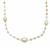 Freshwater Cultured Pearl Necklace with Ethiopian Opal in Sterling Silver (9 to 12 MM)