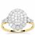 GH Diamonds Ring in 9K Gold 1.03cts