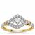 Canadian Diamonds Ring in 9K Gold 0.51ct