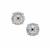 Lehrer Torus Sky Blue Topaz Earrings with Purple Diamonds in 9K White Gold 3.70cts